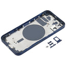 Back Housing Cover with SIM Card Tray & Side Keys & Camera Lens for iPhone 12(Blue)