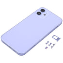 Back Housing Cover with SIM Card Tray & Side Keys & Camera Lens for iPhone 12(Purple)