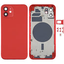 Back Housing Cover with SIM Card Tray & Side Keys & Camera Lens for iPhone 12(Red)