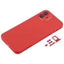 Back Housing Cover with SIM Card Tray & Side Keys & Camera Lens for iPhone 12(Red)