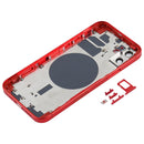 Back Housing Cover with SIM Card Tray & Side Keys & Camera Lens for iPhone 12(Red)