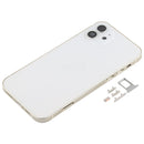 Back Housing Cover with SIM Card Tray & Side Keys & Camera Lens for iPhone 12(White)