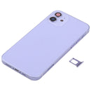 Battery Back Cover (with Side Keys & Card Tray & Power + Volume Flex Cable & Wireless Charging Module) for iPhone 12(Purple)