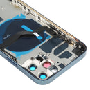 Battery Back Cover (with Side Keys & Card Tray & Power + Volume Flex Cable & Wireless Charging Module) for iPhone 12 Pro(Blue)