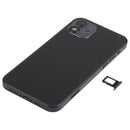 Battery Back Cover Assembly (with Side Keys & Loud Speaker & Motor & Camera Lens & Card Tray & Power Button + Volume Button + Charging Port & Wireless Charging Module) for iPhone 12(Black)