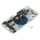 Battery Back Cover Assembly (with Side Keys & Loud Speaker & Motor & Camera Lens & Card Tray & Power Button + Volume Button + Charging Port & Wireless Charging Module) for iPhone 12(Green)