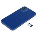 Battery Back Cover Assembly (with Side Keys & Loud Speaker & Motor & Camera Lens & Card Tray & Power Button + Volume Button + Charging Port & Wireless Charging Module) for iPhone 12(Blue)