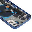 Battery Back Cover Assembly (with Side Keys & Loud Speaker & Motor & Camera Lens & Card Tray & Power Button + Volume Button + Charging Port & Wireless Charging Module) for iPhone 12(Blue)