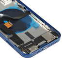 Battery Back Cover Assembly (with Side Keys & Loud Speaker & Motor & Camera Lens & Card Tray & Power Button + Volume Button + Charging Port & Wireless Charging Module) for iPhone 12(Blue)
