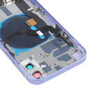 Battery Back Cover Assembly (with Side Keys & Loud Speaker & Motor & Camera Lens & Card Tray & Power Button + Volume Button + Charging Port & Wireless Charging Module) for iPhone 12(Purple)