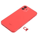Battery Back Cover Assembly (with Side Keys & Loud Speaker & Motor & Camera Lens & Card Tray & Power Button + Volume Button + Charging Port & Wireless Charging Module) for iPhone 12(Red)