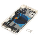Battery Back Cover Assembly (with Side Keys & Loud Speaker & Motor & Camera Lens & Card Tray & Power Button + Volume Button + Charging Port & Wireless Charging Module) for iPhone 12(White)