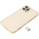 Battery Back Cover Assembly (with Side Keys & Loud Speaker & Motor & Camera Lens & Card Tray & Power Button + Volume Button + Charging Port & Wireless Charging Module) for iPhone 12 Pro(Gold)