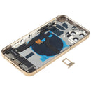 Battery Back Cover Assembly (with Side Keys & Loud Speaker & Motor & Camera Lens & Card Tray & Power Button + Volume Button + Charging Port & Wireless Charging Module) for iPhone 12 Pro(Gold)