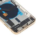 Battery Back Cover Assembly (with Side Keys & Loud Speaker & Motor & Camera Lens & Card Tray & Power Button + Volume Button + Charging Port & Wireless Charging Module) for iPhone 12 Pro(Gold)