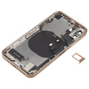 Back Housing Cover with Appearance Imitation of iP12 Pro for iPhone X (with SIM Card Tray & Side Keys & Power + Volume Flex Cable & Wireless Charging Module & Charging Port Flex Cable & Vibrating Motor & Loudspeaker)(Gold)
