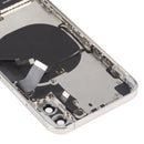 Back Housing Cover with Appearance Imitation of iP12 Pro for iPhone X (with SIM Card Tray & Side Keys & Power + Volume Flex Cable & Wireless Charging Module & Charging Port Flex Cable & Vibrating Motor & Loudspeaker)(White)