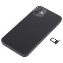Back Housing Cover with Appearance Imitation of iP12 for iPhone XR (with SIM Card Tray & Side Keys & Power + Volume Flex Cable & Wireless Charging Module & Charging Port Flex Cable & Vibrating Motor & Loudspeaker)(Black)
