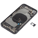 Back Housing Cover with Appearance Imitation of iP12 for iPhone XR (with SIM Card Tray & Side Keys & Power + Volume Flex Cable & Wireless Charging Module & Charging Port Flex Cable & Vibrating Motor & Loudspeaker)(Black)