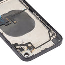 Back Housing Cover with Appearance Imitation of iP12 for iPhone XR (with SIM Card Tray & Side Keys & Power + Volume Flex Cable & Wireless Charging Module & Charging Port Flex Cable & Vibrating Motor & Loudspeaker)(Black)