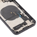 Back Housing Cover with Appearance Imitation of iP12 for iPhone XR (with SIM Card Tray & Side Keys & Power + Volume Flex Cable & Wireless Charging Module & Charging Port Flex Cable & Vibrating Motor & Loudspeaker)(Black)
