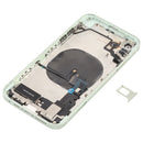 Back Housing Cover with Appearance Imitation of iP12 for iPhone XR (with SIM Card Tray & Side Keys & Power + Volume Flex Cable & Wireless Charging Module & Charging Port Flex Cable & Vibrating Motor & Loudspeaker)(Green)