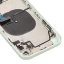 Back Housing Cover with Appearance Imitation of iP12 for iPhone XR (with SIM Card Tray & Side Keys & Power + Volume Flex Cable & Wireless Charging Module & Charging Port Flex Cable & Vibrating Motor & Loudspeaker)(Green)