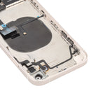 Back Housing Cover with Appearance Imitation of iP12 for iPhone XR (with SIM Card Tray & Side Keys & Power + Volume Flex Cable & Wireless Charging Module & Charging Port Flex Cable & Vibrating Motor & Loudspeaker)(Gold)