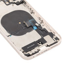 Back Housing Cover with Appearance Imitation of iP12 for iPhone XR (with SIM Card Tray & Side Keys & Power + Volume Flex Cable & Wireless Charging Module & Charging Port Flex Cable & Vibrating Motor & Loudspeaker)(Gold)
