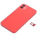 Back Housing Cover with Appearance Imitation of iP12 for iPhone XR (with SIM Card Tray & Side Keys & Power + Volume Flex Cable & Wireless Charging Module & Charging Port Flex Cable & Vibrating Motor & Loudspeaker)(Red)