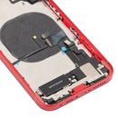 Back Housing Cover with Appearance Imitation of iP12 for iPhone XR (with SIM Card Tray & Side Keys & Power + Volume Flex Cable & Wireless Charging Module & Charging Port Flex Cable & Vibrating Motor & Loudspeaker)(Red)