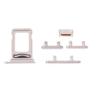 SIM Card Tray + SIM Card Tray + Side Keys for iPhone 13 Pro(Silver)