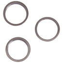 3 PCS Rear Camera Glass Lens Metal Outside Protector Hoop Ring for iPhone 13 Pro Max(Black)