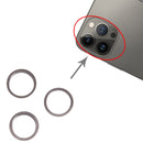 3 PCS Rear Camera Glass Lens Metal Outside Protector Hoop Ring for iPhone 13 Pro Max(Black)