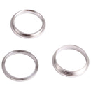 3 PCS Rear Camera Glass Lens Metal Outside Protector Hoop Ring for iPhone 13 Pro Max(White)