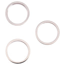 3 PCS Rear Camera Glass Lens Metal Outside Protector Hoop Ring for iPhone 13 Pro(White)
