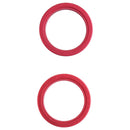 2 PCS Rear Camera Glass Lens Metal Outside Protector Hoop Ring for iPhone 13 mini(Red)