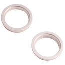 2 PCS Rear Camera Glass Lens Metal Outside Protector Hoop Ring for iPhone 13 mini(White)