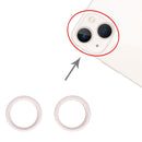2 PCS Rear Camera Glass Lens Metal Outside Protector Hoop Ring for iPhone 13 mini(White)