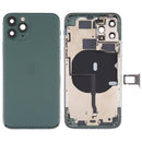 Battery Back Cover (with Side Keys & Card Tray & Power + Volume Flex Cable & Wireless Charging Module) for iPhone 11 Pro Max(Green)