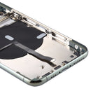 Battery Back Cover (with Side Keys & Card Tray & Power + Volume Flex Cable & Wireless Charging Module) for iPhone 11 Pro Max(Green)