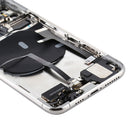Battery Back Cover Assembly (with Side Keys & Power Button + Volume Button Flex Cable & Wireless Charging Module & Motor & Charging Port & Loud Speaker & Card Tray & Camera Lens Cover) for iPhone 11 Pro(Silver)