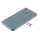 Battery Back Cover Assembly (with Side Keys & Power Button + Volume Button Flex Cable & Wireless Charging Module & Motor & Charging Port & Loud Speaker & Card Tray & Camera Lens Cover) for iPhone 11 Pro Max(Green)