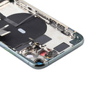 Battery Back Cover Assembly (with Side Keys & Power Button + Volume Button Flex Cable & Wireless Charging Module & Motor & Charging Port & Loud Speaker & Card Tray & Camera Lens Cover) for iPhone 11 Pro Max(Green)