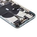Battery Back Cover Assembly (with Side Keys & Power Button + Volume Button Flex Cable & Wireless Charging Module & Motor & Charging Port & Loud Speaker & Card Tray & Camera Lens Cover) for iPhone 11 Pro Max(Green)