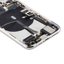 Battery Back Cover Assembly (with Side Keys & Power Button + Volume Button Flex Cable & Wireless Charging Module & Motor & Charging Port & Loud Speaker & Card Tray & Camera Lens Cover) for iPhone 11 Pro Max(Silver)