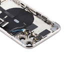 Battery Back Cover Assembly (with Side Keys & Power Button + Volume Button Flex Cable & Wireless Charging Module & Motor & Charging Port & Loud Speaker & Card Tray & Camera Lens Cover) for iPhone 11 Pro Max(Silver)
