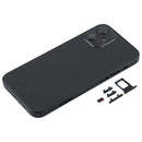 Back Housing Cover with SIM Card Tray & Side Keys & Camera Lens for iPhone 12 mini(Black)