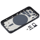 Back Housing Cover with SIM Card Tray & Side Keys & Camera Lens for iPhone 12 mini(Black)