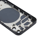 Back Housing Cover with SIM Card Tray & Side Keys & Camera Lens for iPhone 12 mini(Black)